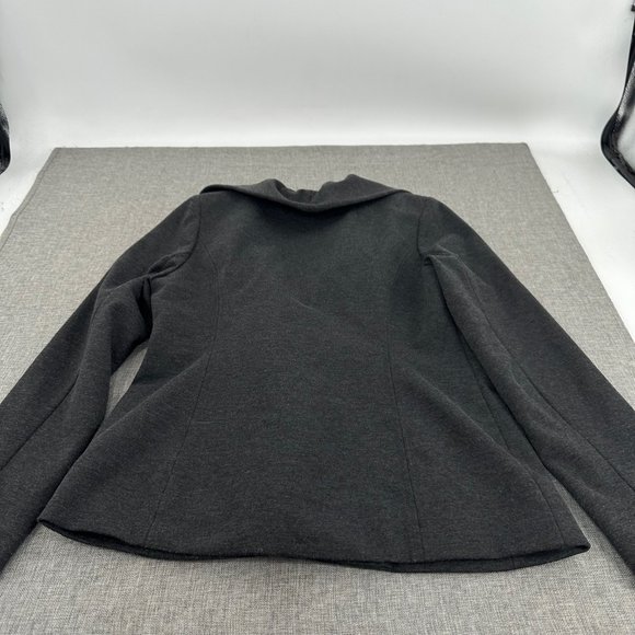INC International Concepts Snap Jacket Ruffled Medium Lined Dark Gray Black - Picture 9 of 16
